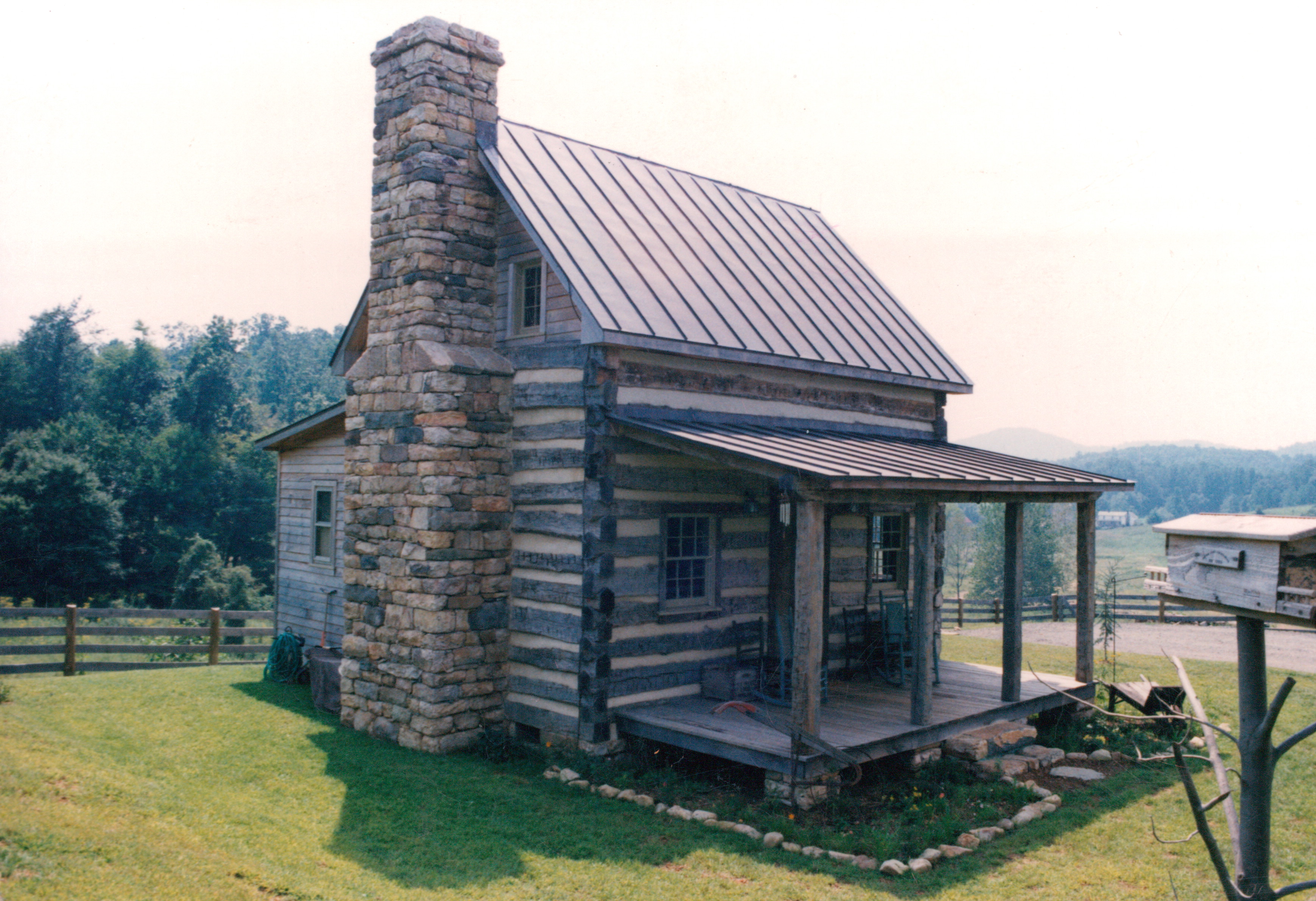 small wood cabin dining room